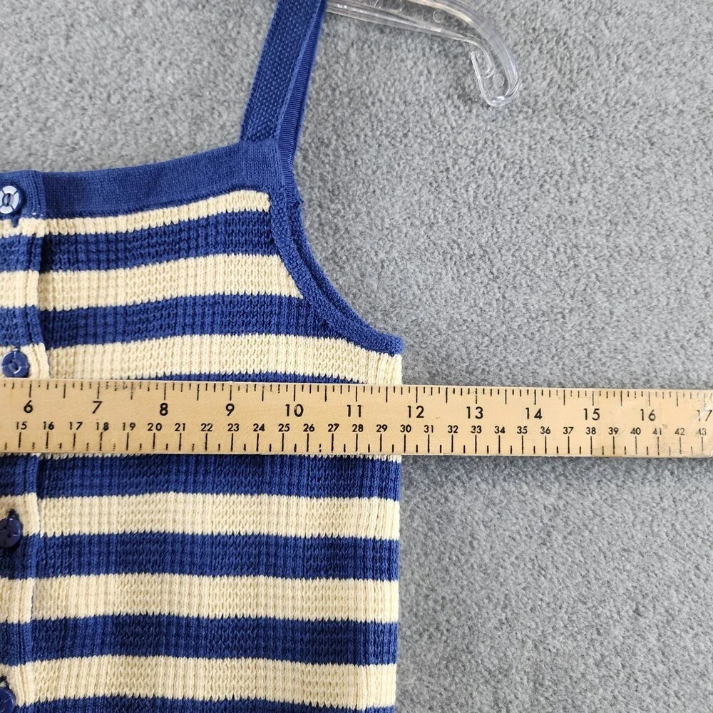 Polo Ralph Lauren Sleeveless Striped Sweater Top&Shorts Set Girls 6X Blue/Cream
